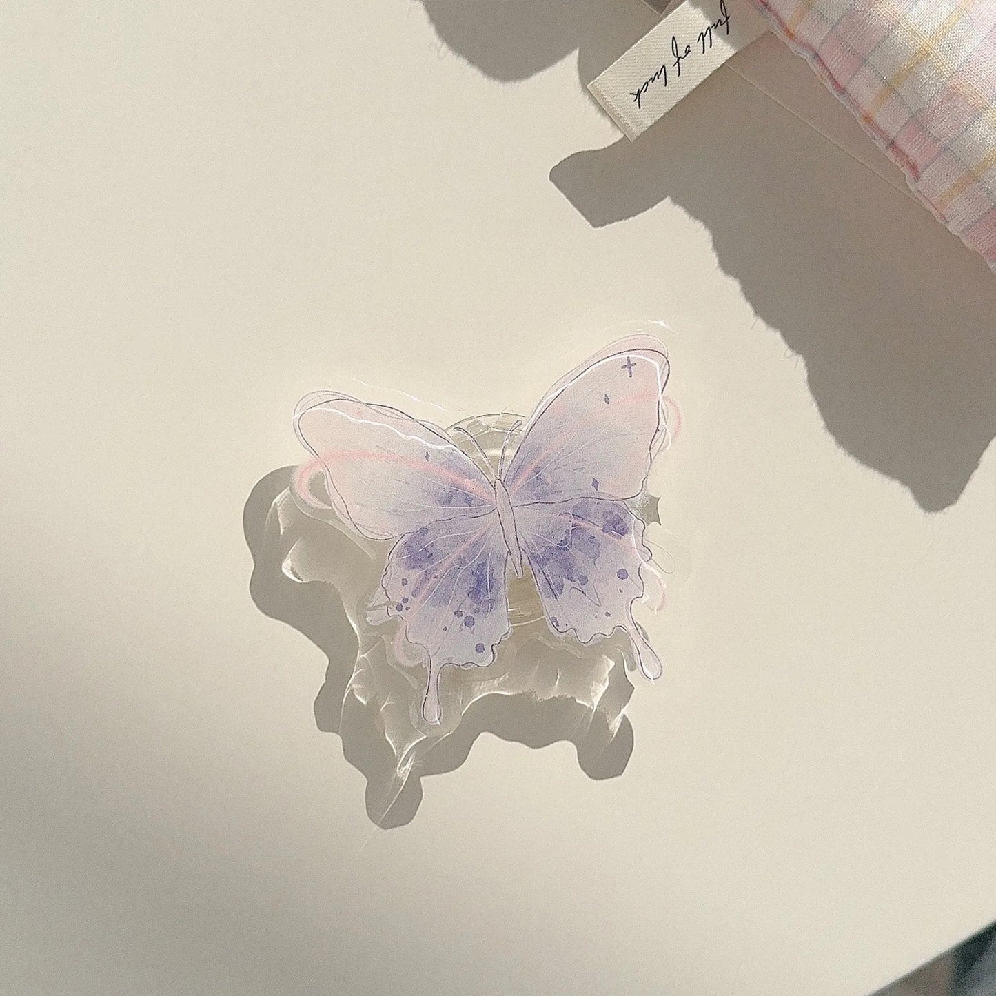 Girly Phone Stand Cute Strawberry Butterfly Boho Rainbow Heart Designs Adhesive Holder for Smartphones Samsung iPhone