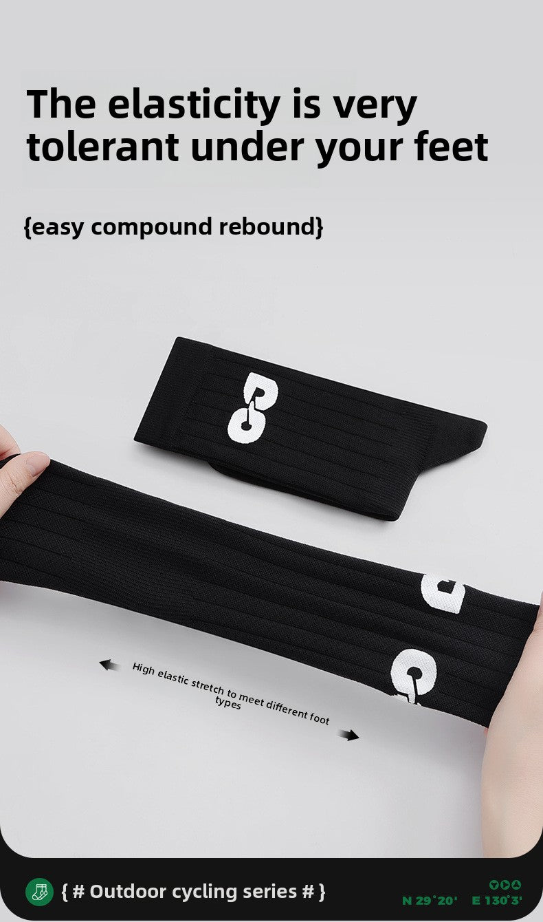 Outdoor Sports Cycling Socks for Men and Women, Breathable, Sweat-Absorbent, Quick-Drying, Odor-Resistant, Lycra, Basketball, Soccer, Running, Mid-Calf Socks