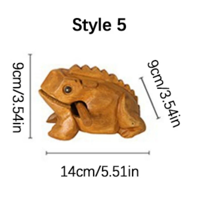 1pc Wooden Frog Guiro Rasp,Handcrafted Wooden Frog Musical Instrument,African Wooden Frog Rasp Musical Instrument for Adults