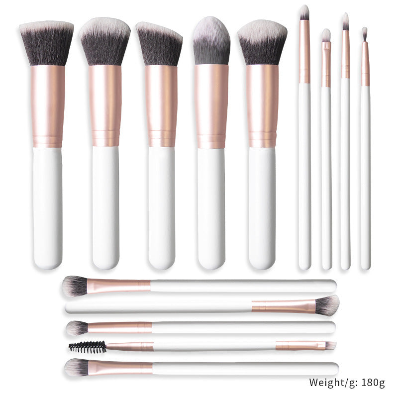 Amazon Hot-Selling Amazon 14-Piece Makeup Brush Set Loose Powder Foundation Brush Soft Bristle Brush Cangzhou In-Stock Wholesale