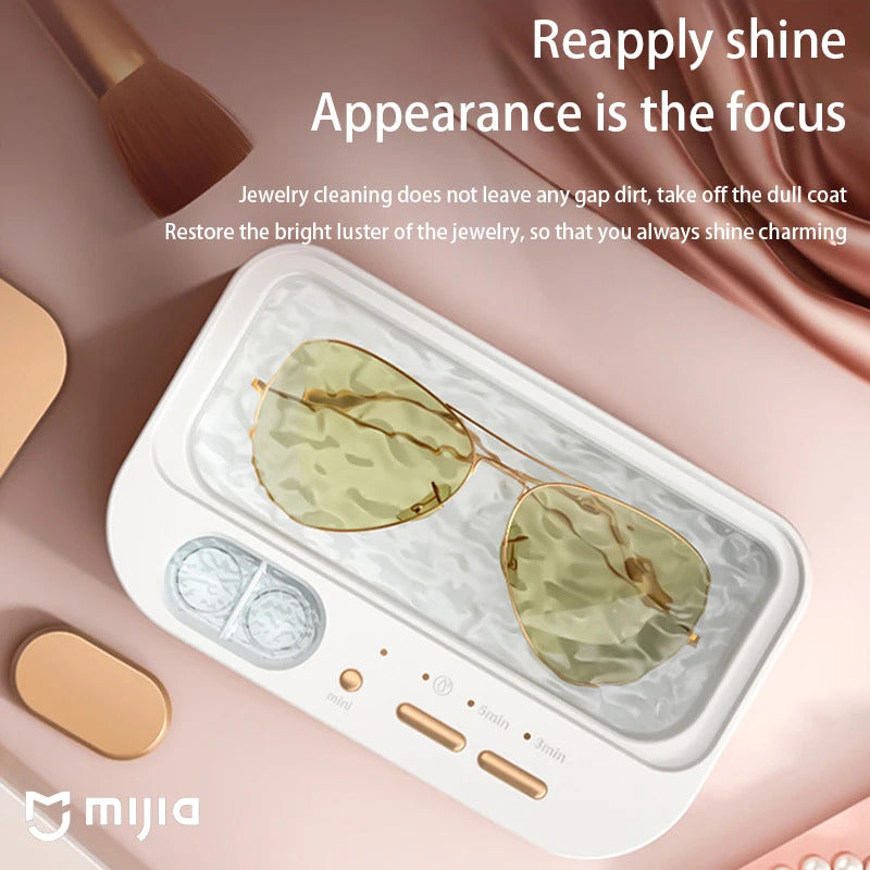 Xiaomi Ultrasonic Cleaner Upgrated Portable Household Cleaning Machine Jewelry Glasses Makeup Brush High Frequency Ultrasonic
