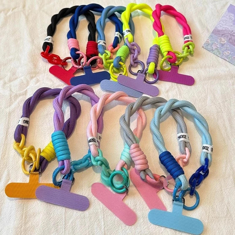 Nylong Mobile Phone Lanyard Universal Lanyards Phone Case Wrist Strap Anti-lost Hanging Lanyard Strap Portable Keychain