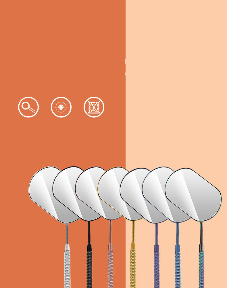 Hot-Selling Cross-Border Stainless Steel Grafting Flowering Auxiliary Tool Special Makeup Beauty Mirror Eyelash Inspection Mirror Eyelash Extensions