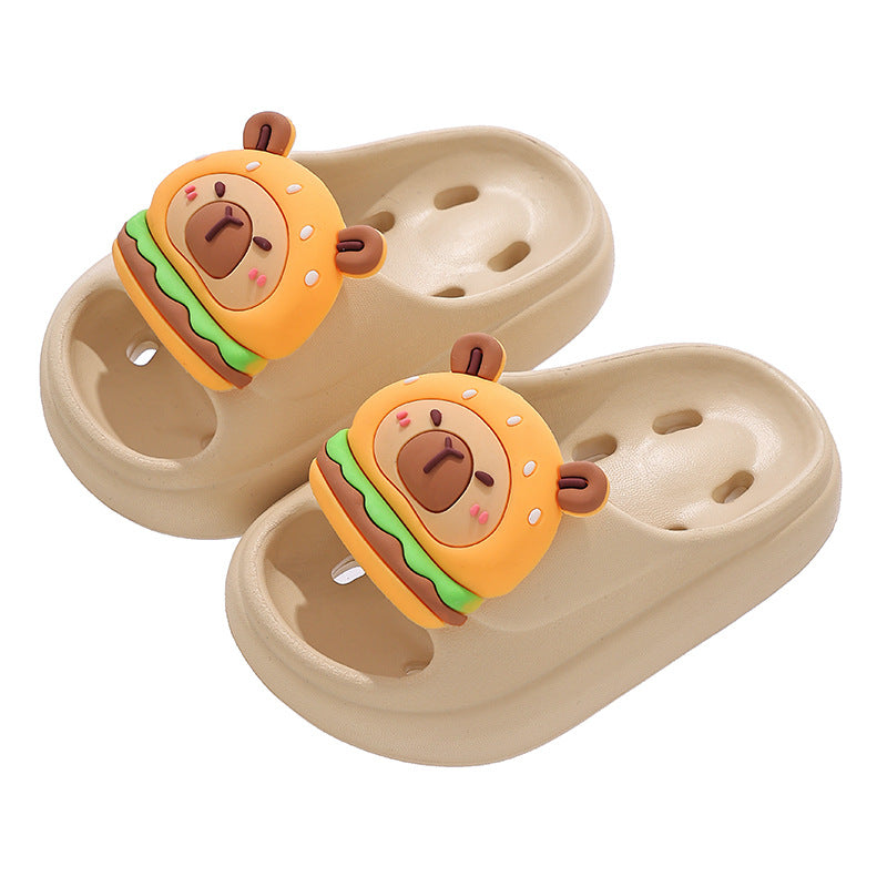 Kapibala Summer Children's Water Drainage Sandals Non-Slip Parent-Child Boys and Girls Bathroom Shower Breathable Kids Sandals
