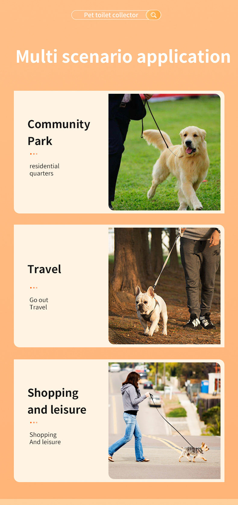 New Cross-Border Amazon Pet Cleaning Supplies Cartoon Pooper Scooper Stool Bag Outdoor Shovel Shit Device Pet Pooper Scooper