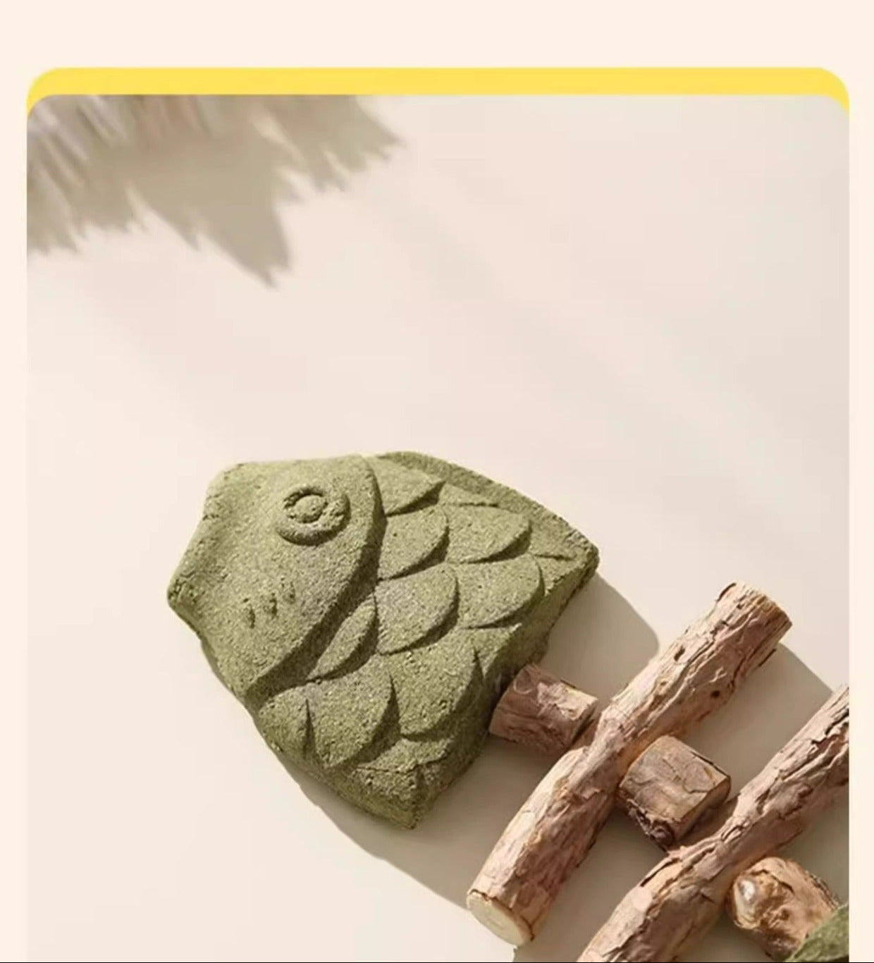 Cat Toy Fish Bone Wooden Polygonum Teething Stick Realistic Fish Teeth Cleaning Stick Self-Entertainment Toy Creative Grilled Fish Teaser Stick