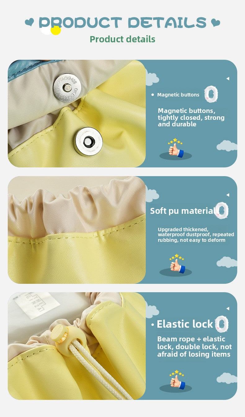 Cute and Lazy Cosmetic Bag Drawstring Bag Large Capacity Portable Cord-Pull Bag Drawstring Skin Care Products Buggy Bag Wash Bag