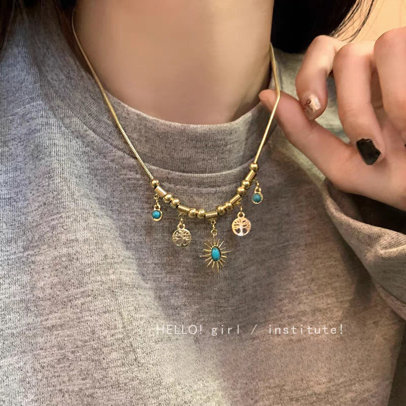 Sunflower Necklace Female Niche Design Sense