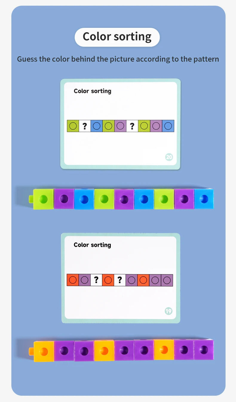 Magic Cube Puzzle Building Blocks Kindergarten Educational Color Recognition DIY Building Blocks Toys Gifts With Changing Colors