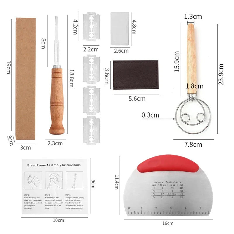 Wood Bread Cutter French Bread Blades Kitchen Gadgets Wood Long Handle Baking Accessory European Style Curved Arch Toast Knife