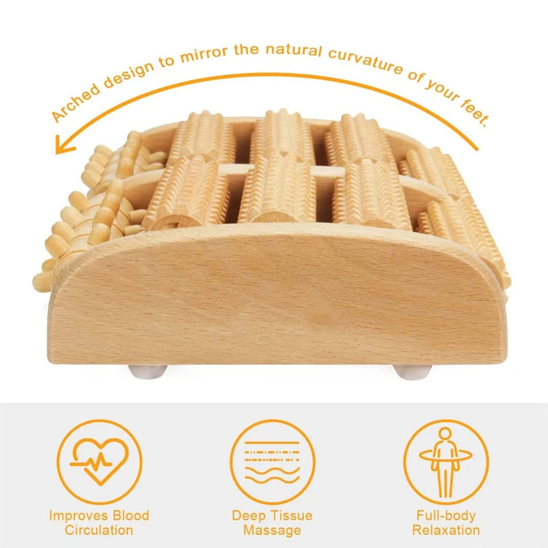 Wooden Foot Roller Wood Care Massage Reflexology Muscle Relax Relief Massager Spa Gift Anti Cellulite Foot Massager Care Tools