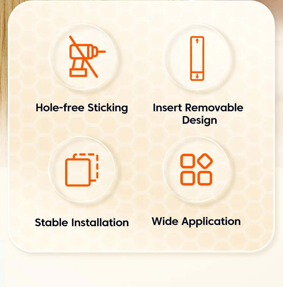 Toocki 1/3 Pcs Power Strip Holder Wall-hanging Plug Punch-Free Fixer Socket Mount Self-Adhesive Cable Wire Organizer For Office