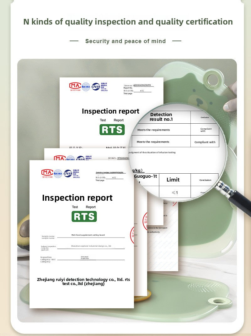 Cute Cutting Board Chopping Board for Fruits Plastic Mildew-Proof Mini Classification Baby Home Small Cutting Board Baby Food Supplement