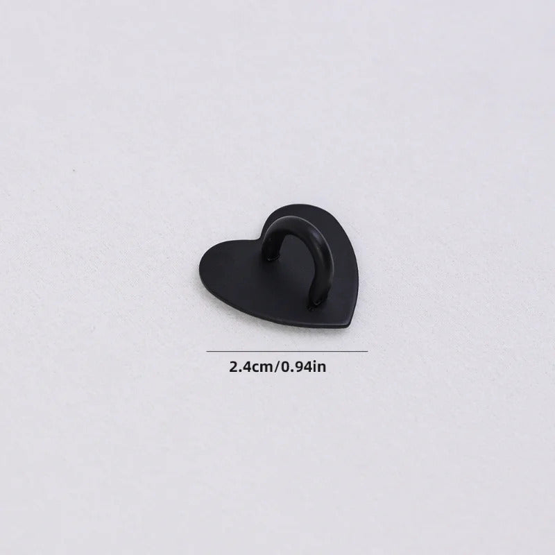 Kawaii Adhesive Metal Heart Phone Charm Holder Mobile Phone Case Finger Ring Stand Hook Buckle Clasp Bear Keychain Pearl pendant