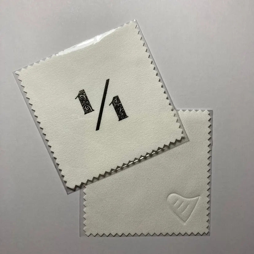 100pcs Emboss Custom LOGO 8*8cm Silver Polish opp bags Cloth for silver Jewelry Cleaner Blue Microfiber suede fabric material