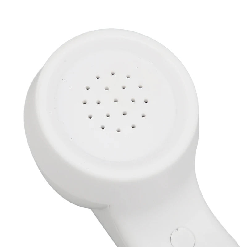 Handheld Phone Receiver Coiled Cord Radiation Proof Cell Phone Handset Clear Sound 3.5mm Plug Adjustable Volume for Smartphone