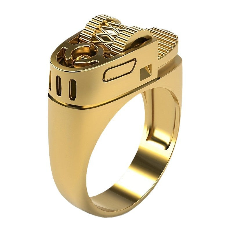 Jewelry WISH Style Lighter-Shaped Ring Creative Finger Ring