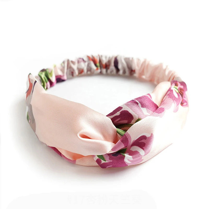 Fashion Women Girls Summer Bohemian Hair Bands Print Headbands Vintage Cross Turban Bandage Bandanas HairBands Hair Accessories