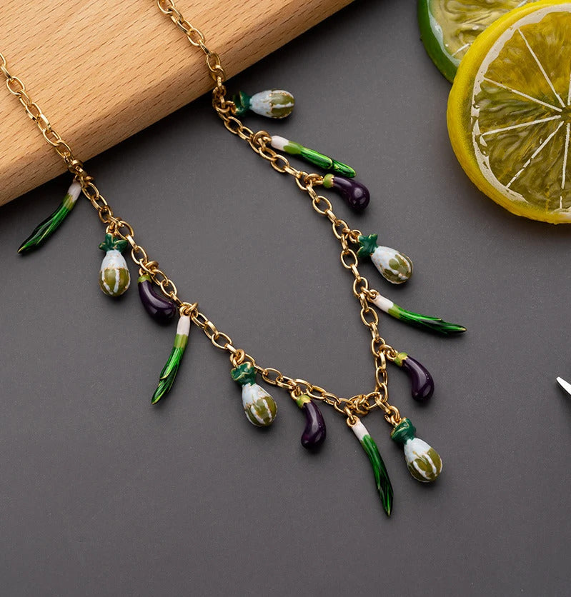 red Pepper Necklaces for Women Multilayer Collar Chain Verse Christian Jewelry 18K Gold Choker Plated/Stainless