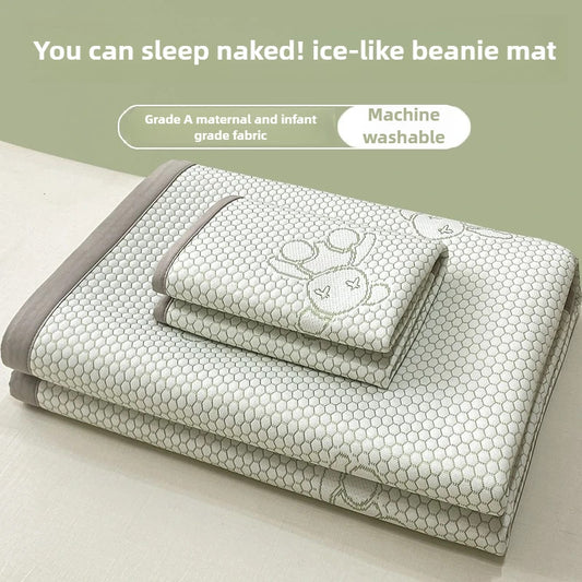New Ice Bean Summer Mat for Bed  Air-Permeable Sleeping Naked Cooling Mat Adult Child Coolness Soft Bed Mat Cool Down Bed Pad