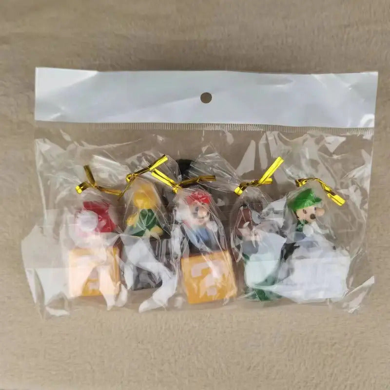 5pcs/set Super Marios Action Figure Model Doll Cake Decoration Car Ornaments Anime Peripherals Children Toys