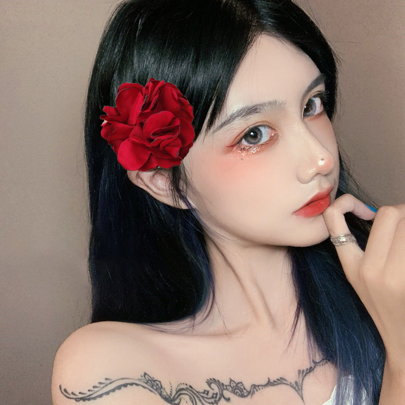 Holiday Organza Flower Barrettes Travel Travel Hair Accessories Atmosphere Clip Duckbill Clip Hairpin Side Clip Headdress