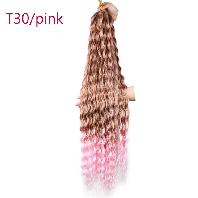Foreign Trade Wig Crochet Hair Chemical Fiber Hair Bundle Deep Wave Twist Hair Cross-Border Ladies Dreadlocks Woven
