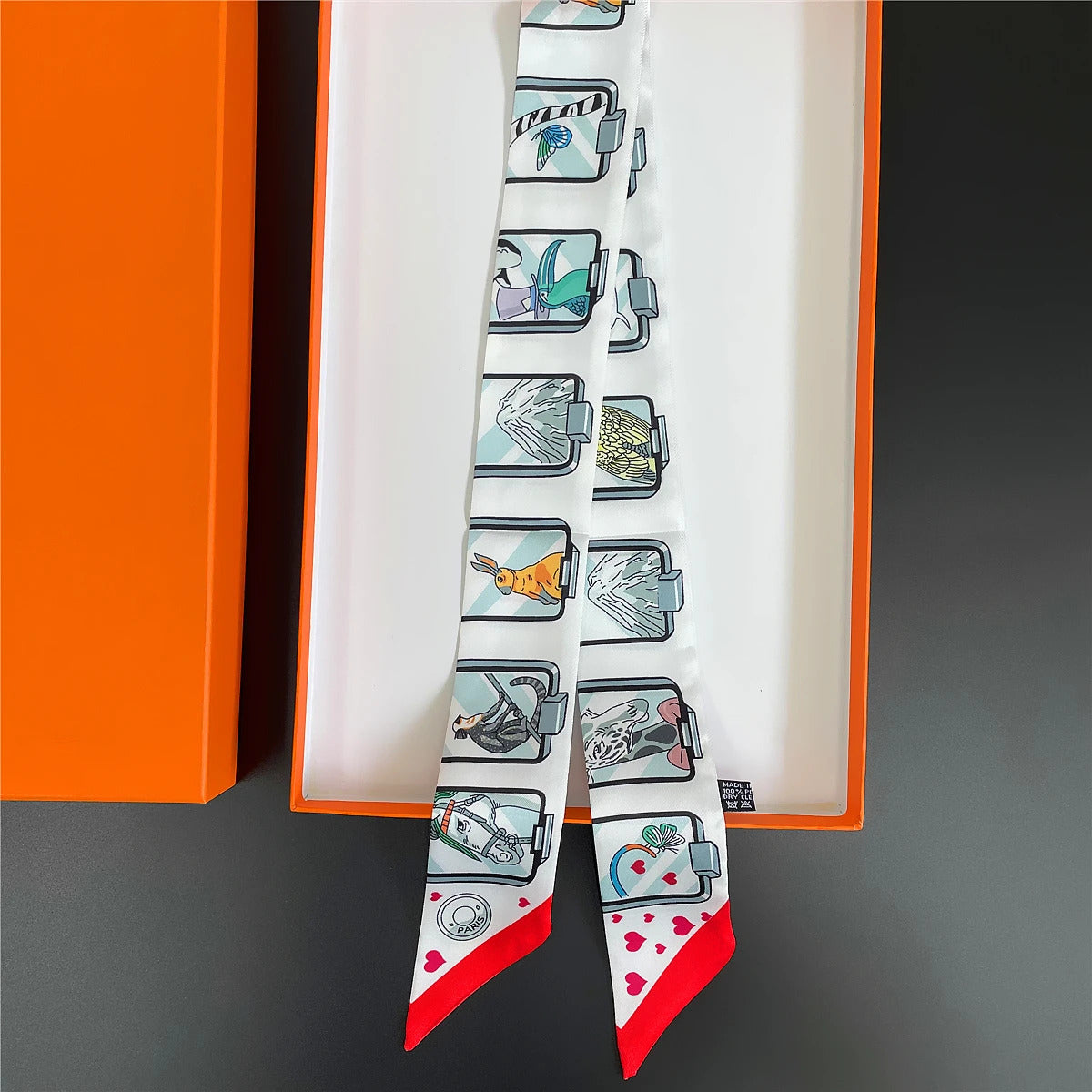 Brand Design Twill 100% Silk Scarf Luxury Fashion Scarf Women Foulard Skinny Bag Scarves New Hot Neckerchief Hair Headband