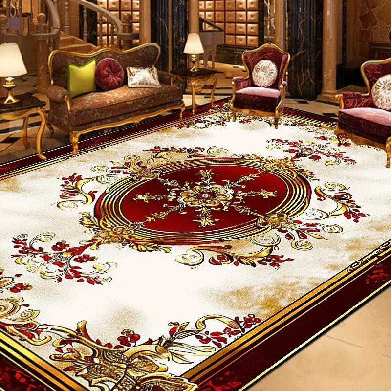 Gorgeous Retro European Carpet Living Room Large Area Decoration Sofa Area Rugs for Bedroom Cloakroom Non-slip Floor Mats Ковер