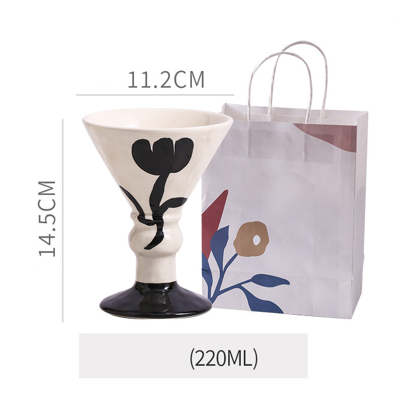 Personalized High-Value Ins Mug Household Water Cup Goblet Ceramic Milk Coffee Cup Couple Breakfast Gift