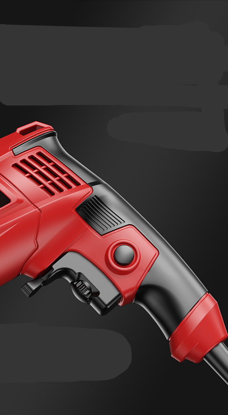 Electric Hand Drill 220V Impact Drill Household Punching Multifunctional Electric Switch Electric Screwdriver Tool Small Pistol Electric Drill
