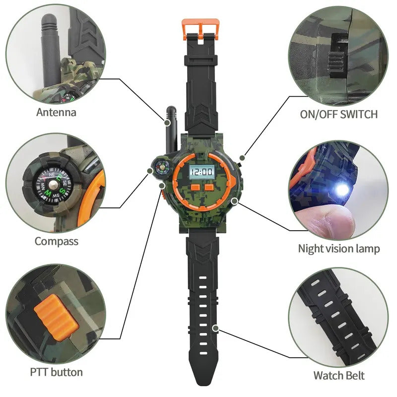 2 Pieces Rechargeable Walkie Talkies for Kids Radio Walky Talky with Flashlight