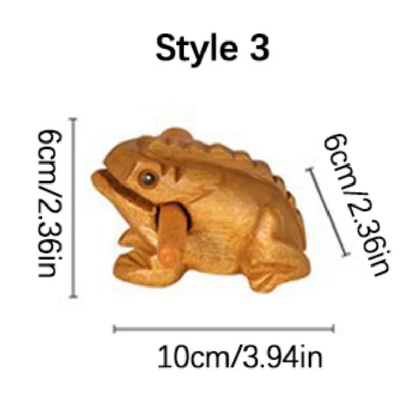 1pc Wooden Frog Guiro Rasp,Handcrafted Wooden Frog Musical Instrument,African Wooden Frog Rasp Musical Instrument for Adults
