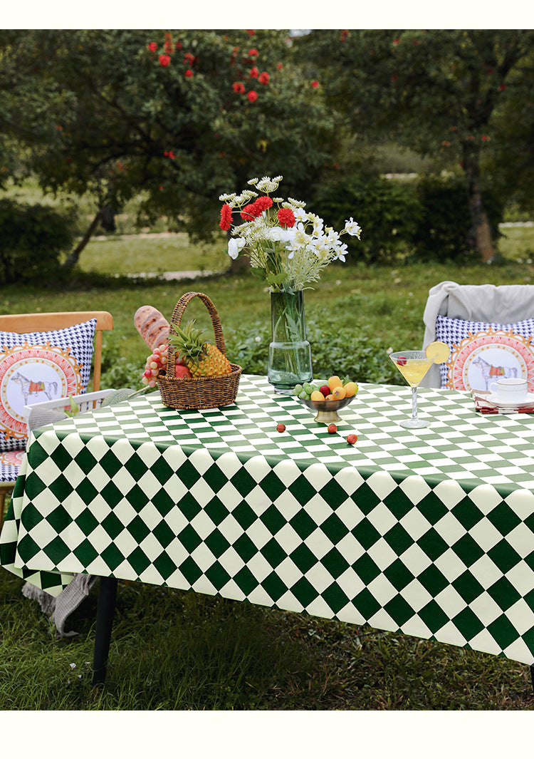 Outdoor Egg Roll Table Tablecloth Camping Picnic Table Mat Outdoor PVC Disposable Tablecloth Stall