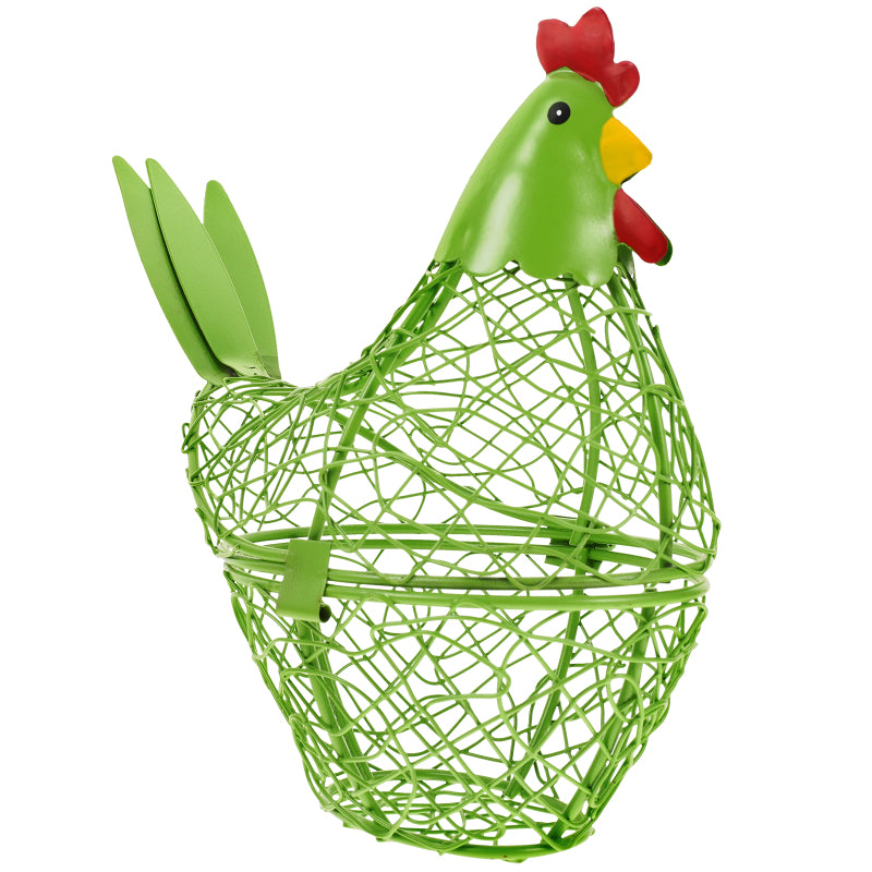 Iron Hen Shaped Egg Basket Kitchen Supply Home Garden Storage Baskets Eggs Container Household Wire Mesh Fruit ganizer