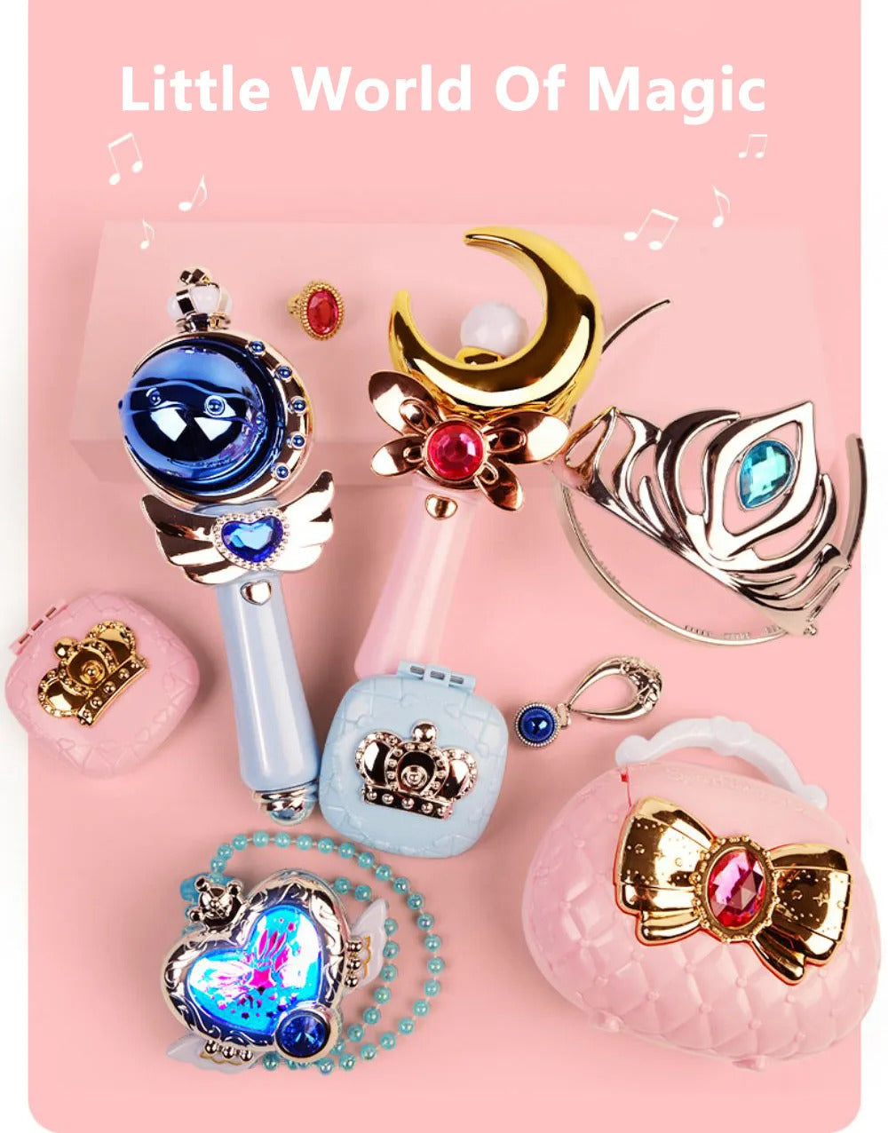 Flower Fairy Glowing Sound Effects Stars Magic Wand Children Magic Fairy Princess Costume Props Dollhouse Party Favor For Girls