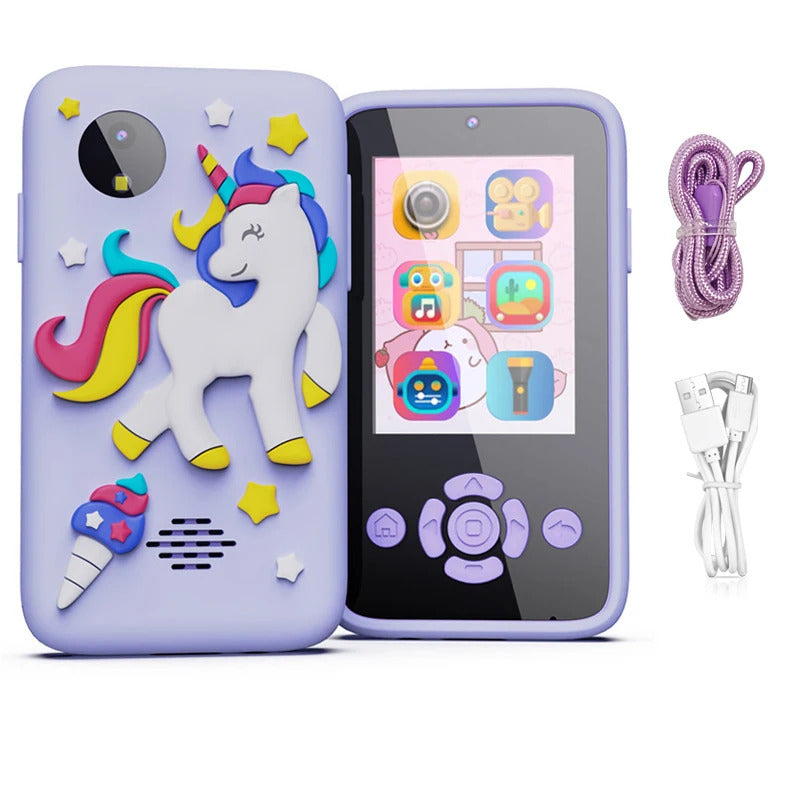 Baby Phone Toys Smart Phone Camera Toys Cartoon Musical Mini  Cellphone Learning Toy Silicone cover Toy Kids Digital Camera Gift