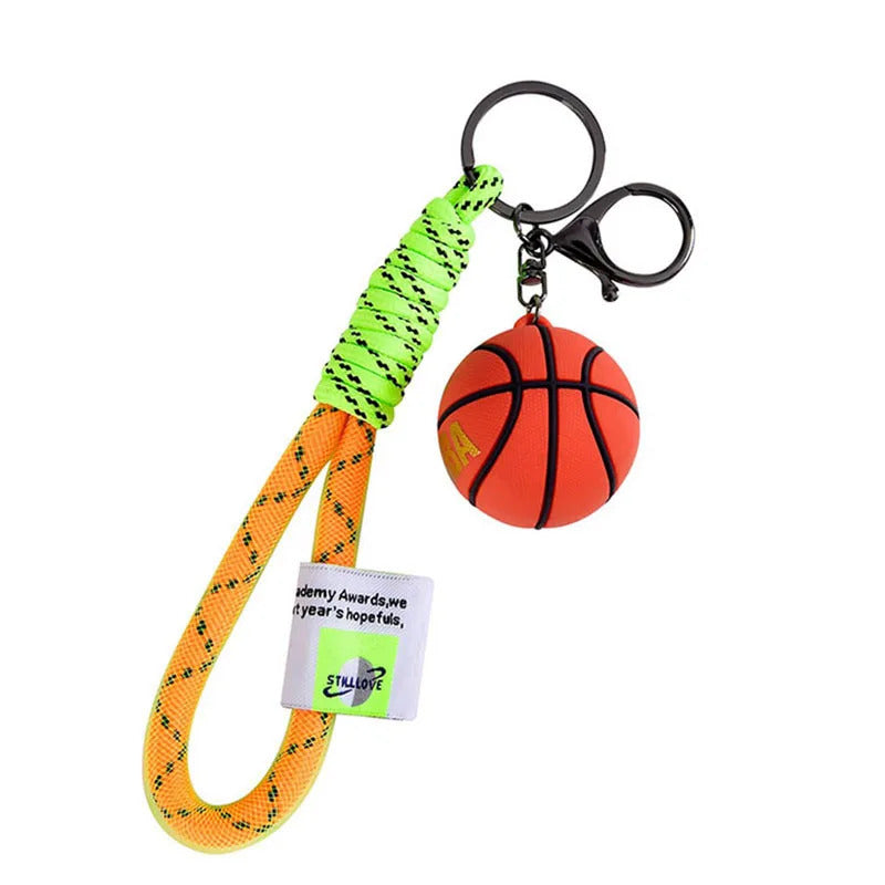 Simulation Sports Basketball Key Chain Three-dimensional Peripheral Sports Backpack  Pendant  Trinket