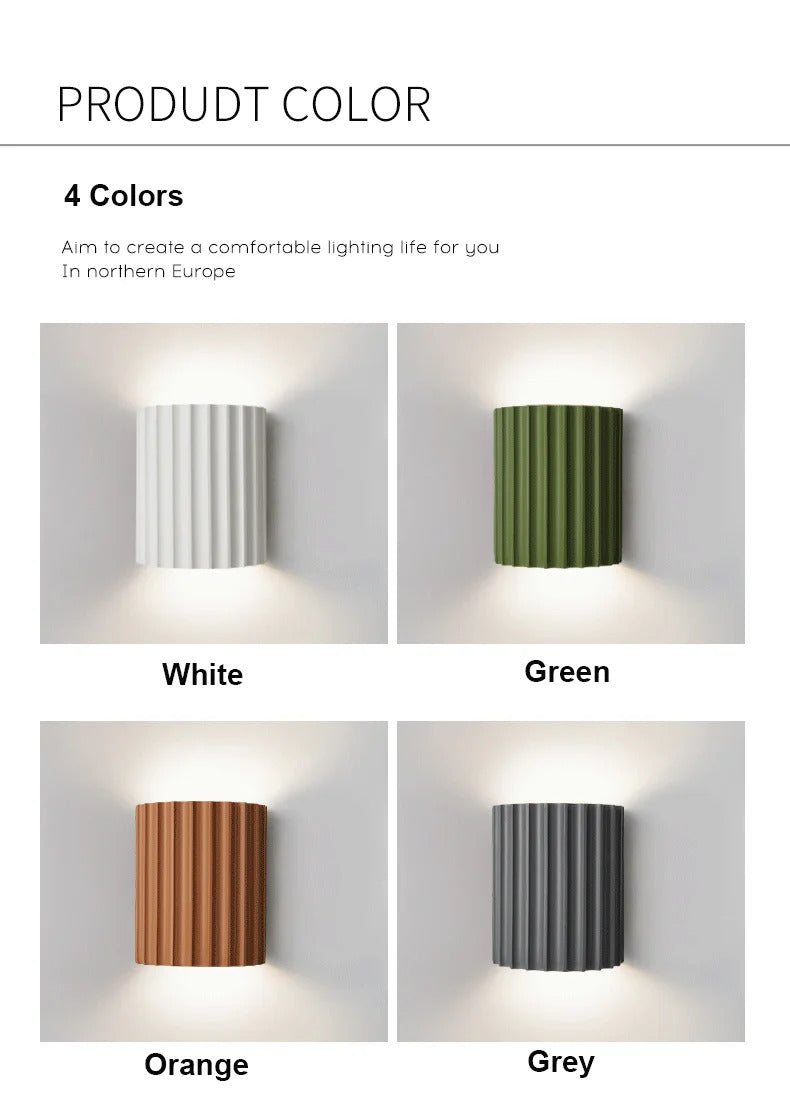 SANDYHA Nordic Modern Resin Led Wall Lights for Living Room Bedroom Corridor Stairs Indoor Home Decor Wand Lampen Lamparas Lamp
