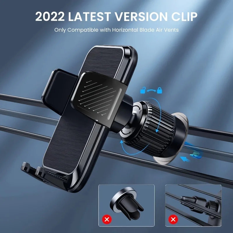 Car Air Outlet 360 Degrees Stable Compatible with Android/ Samsung/Apple /4-7 Inch Smartphones /Black