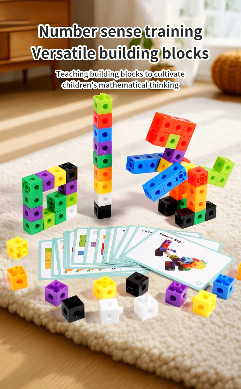 Magic Cube Puzzle Building Blocks Kindergarten Educational Color Recognition DIY Building Blocks Toys Gifts With Changing Colors