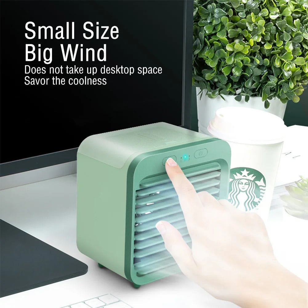 New USB Fan Mini 3 Gear Air Conditioner Cooler Fan Household Small Air Cooler Portable Humidifier for Home Office Desktop Fan