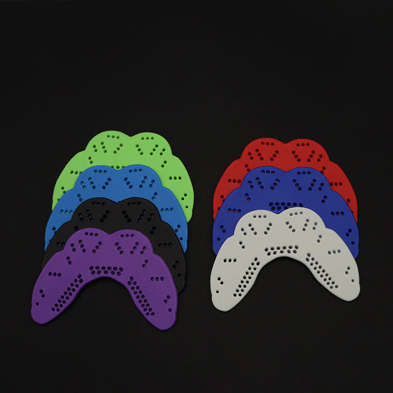 Cross-Border Hot Selling Adult Boxing Sanda for Basketball Training Tooth Socket Loop Shaping Single-Sided One-Piece Sports Mouthguard