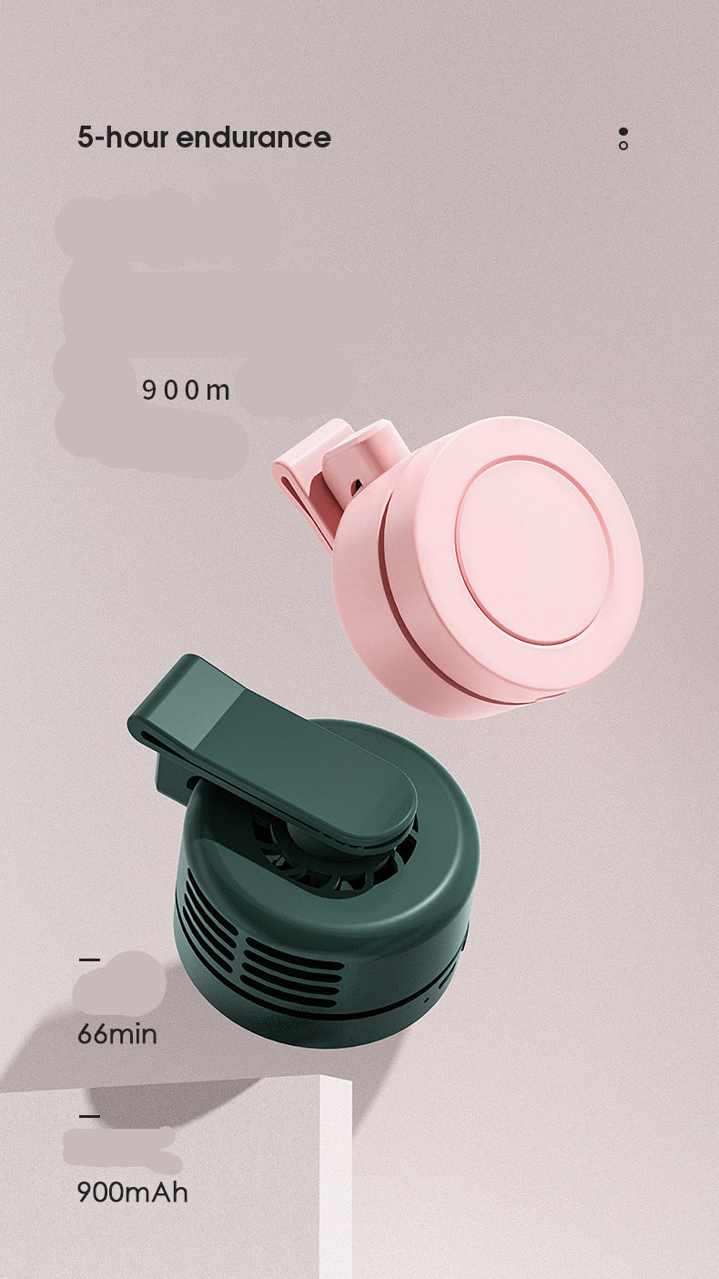 Clip-on Small Fan Quiet USB Portable Mini Neck Hanging Fan Desktop Handheld Fan