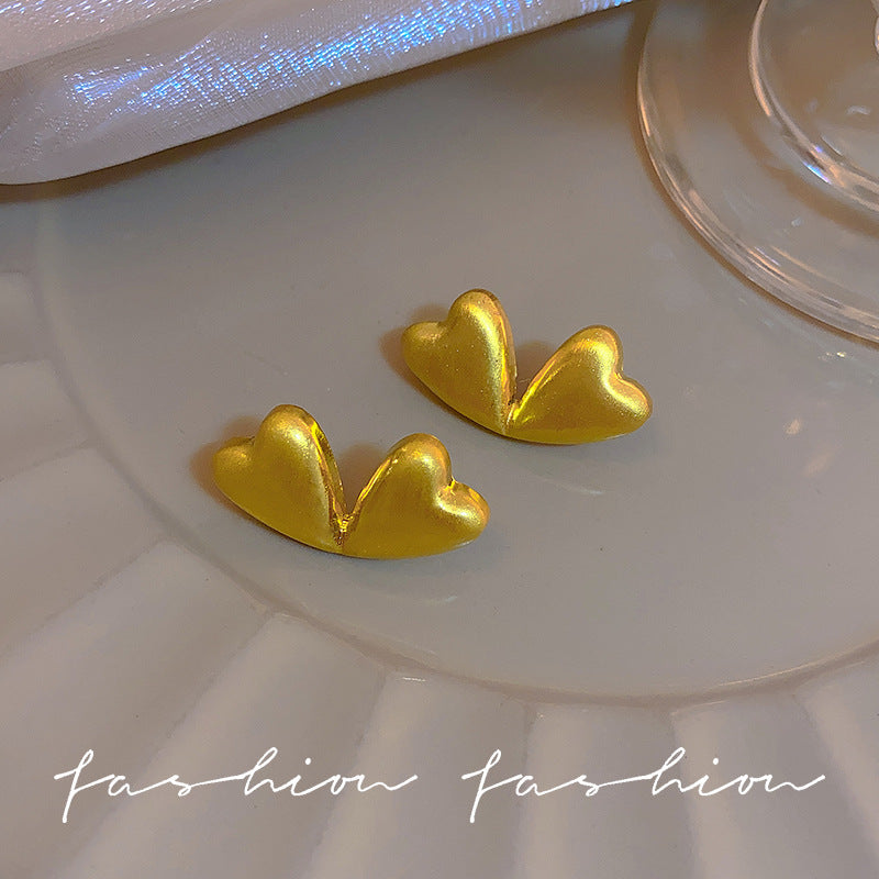 925 Silver Needle Hong Kong Style Retro Metal Earrings Women's High-Grade Geometric Simple Bracelet Ear Clip All-Match Exaggerated Commuter Earrings