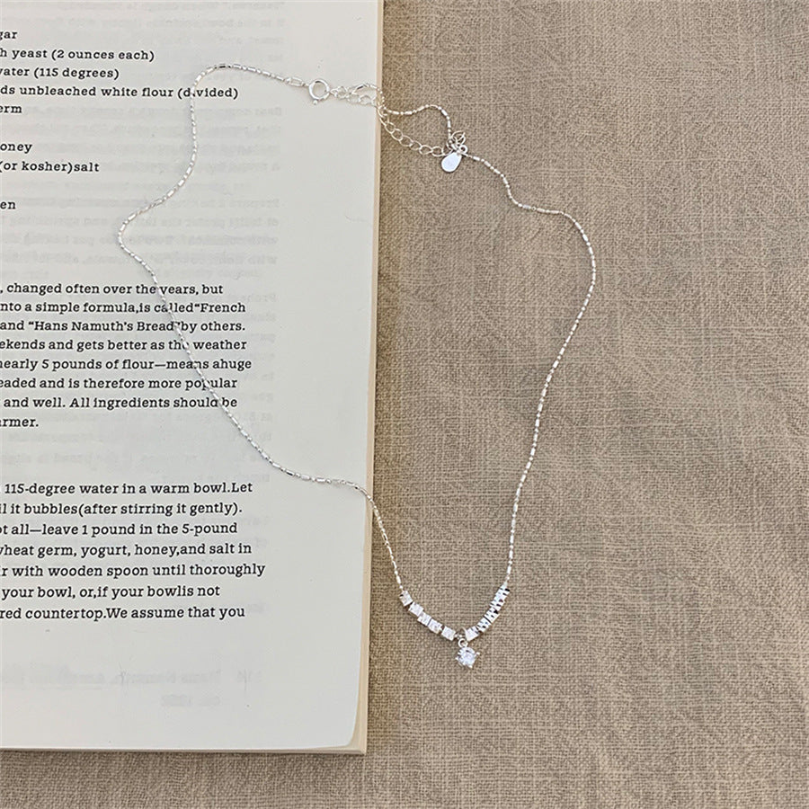 Li Luo New S925Sterling Silver Pearl Necklace Accessory for Women, Non-Fading, High-End Feel, Versatile Spring/Summer Clavicle Chain Wholesale