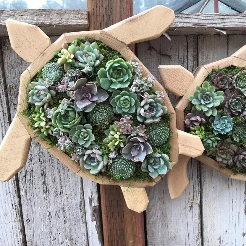 New Animal Succulent Wooden Animal Flowerpot Plant Plant Flowerpot Garden Micro Landscape Pot