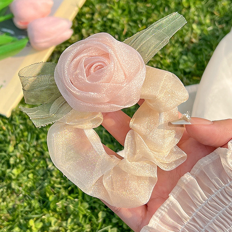 Dai People Dress up Seaside Vacation Plumeria Rubra Barrettes Travel Headdress for Taking Photos Flower Side Clip Small Size Fairy Hairpin