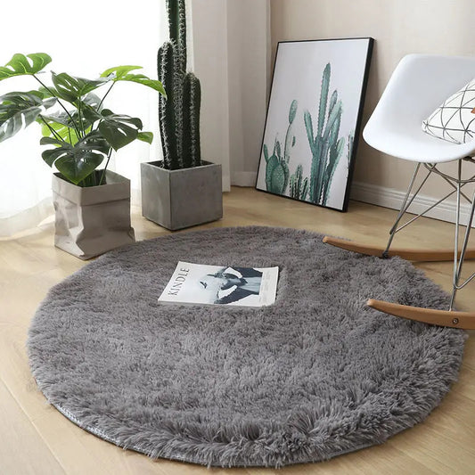 Plush Rugs Round Carpet For Living Room Sofa Foot Pad Fluffy Soft Kids Bedroom Cushion Balcony Hanging Basket Mat