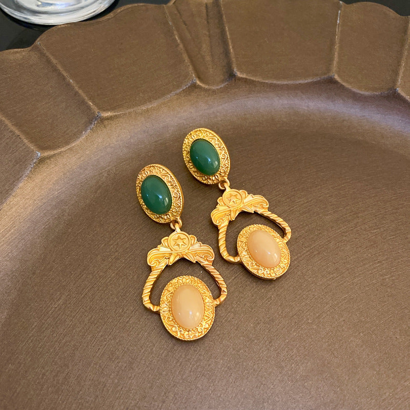 Vintage Earrings Fashion Versatile Ear Jewelry Niche Light Luxury High-end Accessories